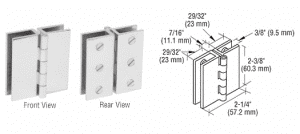 Glastürscharniere für Glas an Glastür.