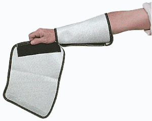 Handgelenkschützer mit Klettverschluß.