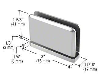 Zapfenband aus massivem hochwertigem Edelstahl für Glastüren oder Glasvitrinen von 8 mm bis 12 mm Glas.