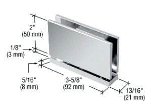Zapfenband für Glastüren bis 12 mm Glas.